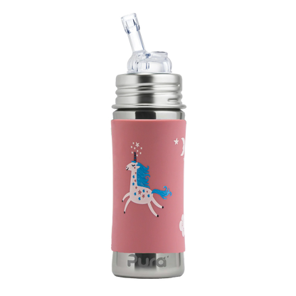 Pura 11oz Straw Stainless Steel Bottle (Straw / Unicorn)