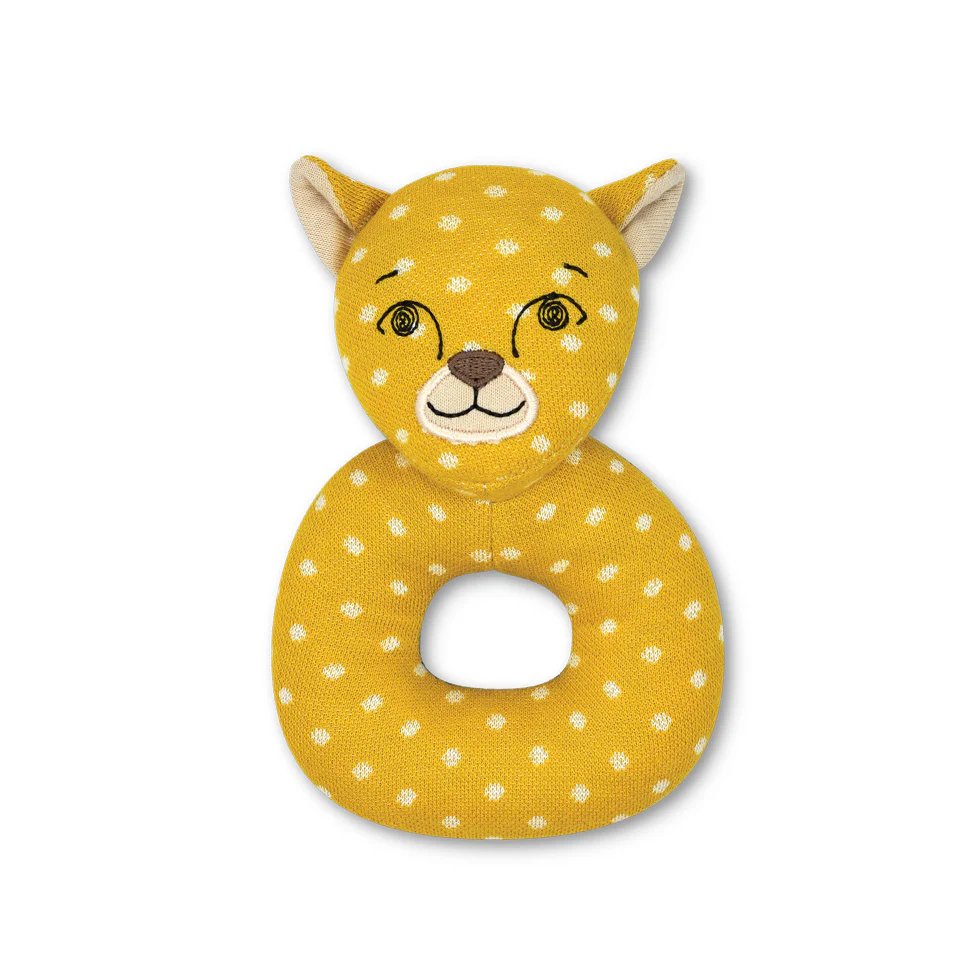 Organic Farm Buddies - Charlie Cheetah Teething Rattle