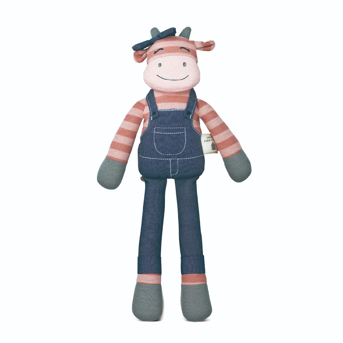 Organic Farm Buddies Organic Cotton Plush Toy - Miss Moo Cow 14" (Pink)