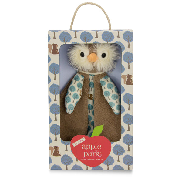 Apple Park Organic Patterned Blankie - Owl
