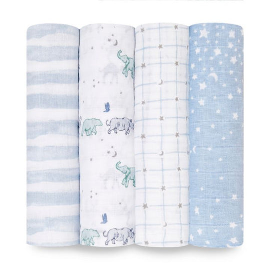 Aden Anais Classic Muslin Swaddle Blankets - Rising Star (4 Pack)