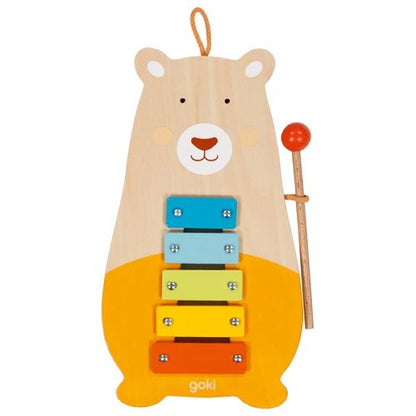 Goki Wooden Xylophone Music Bear