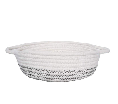 Ecolysium Cotton Woven Rope Basket - Zig Zag