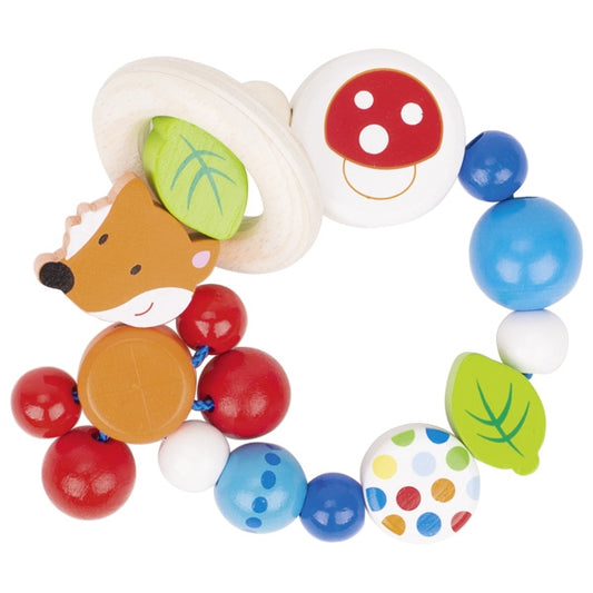 Heimess Wooden Rattles - Touch Ring Elastic Fox