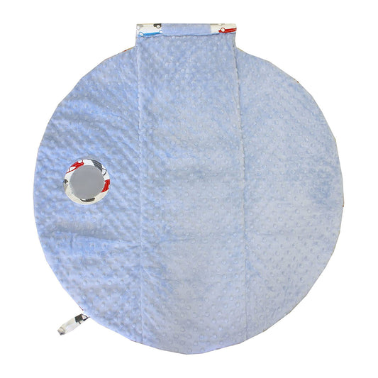 Itzy Ritzy Wrap Roll Arm Pad and Tummy Time Mat - Social Circle Blue