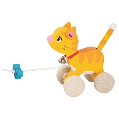 Goki Wooden Pull-Along Animal (Cat)