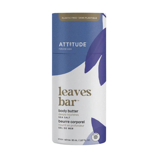 Attitude Plastic-free Leaves Bar Body Butter Stick (Sea Salt)