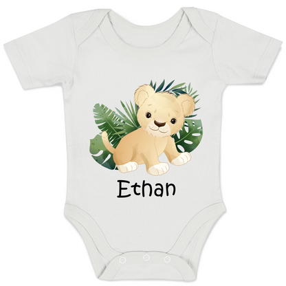 [Personalized] Endanzoo Organic Baby Bodysuit - Lion