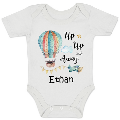 [Personalized] Endanzoo Organic Baby Bodysuit - Up, Up, and Away