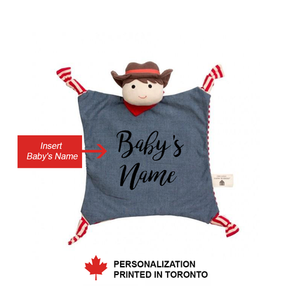 [Personalized] OFB Organic Cotton Baby Blankie - Barnyard Billy