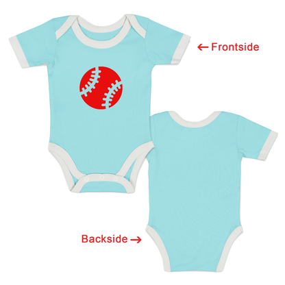 [Custom] Endanzoo Organic Baby Bodysuit Short Sleeve I Baseball Team I Back & Front