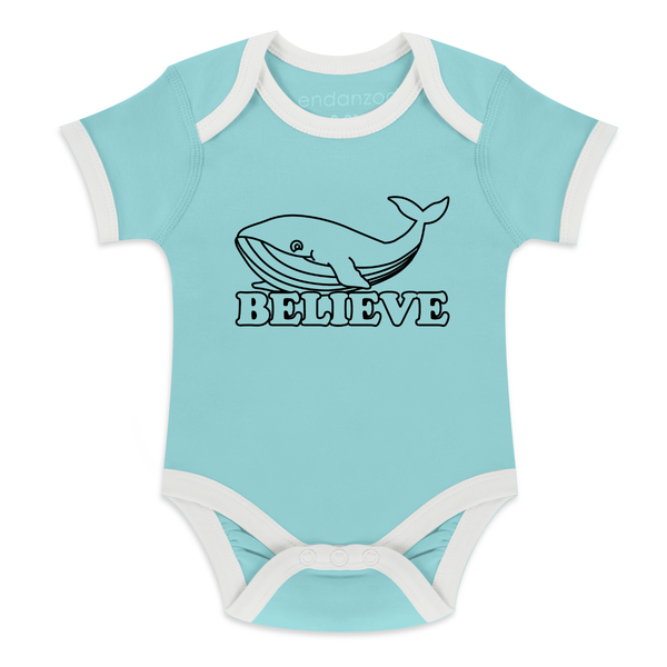 Endanzoo Organic Short Sleeve Bodysuit - Whale Believe