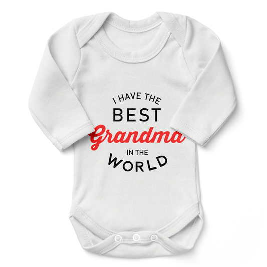 Best Grandma In The World - Organic Baby Bodysuit