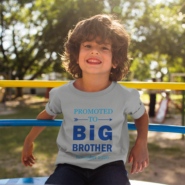 [Personalized] Promoted To Big Brother Organic Kids Tee Shirt I Pregnancy Announcement Kids Tshirt