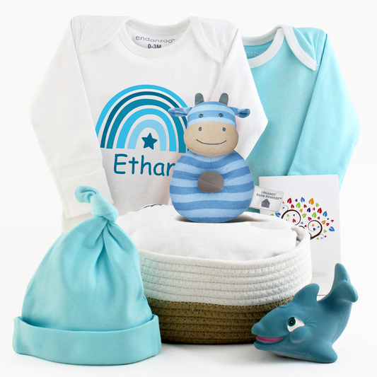 Zeronto Baby Boy Gift Box - Blue Rainbow