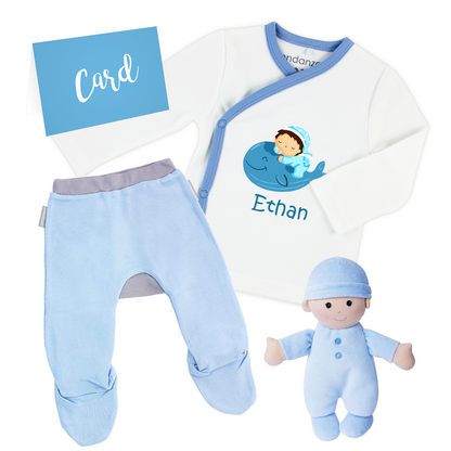 [Personalized] Endanzoo Organic Gift Box For Newborn Baby Boy