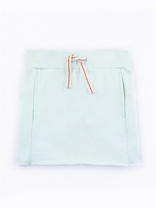 Colored Organics Raw Edge Skirt (Light Teal) - Size: 2T, 3T, 4T