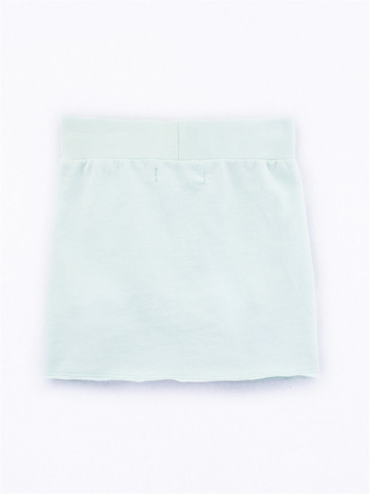 Colored Organics Raw Edge Skirt (Light Teal) - Size: 2T, 3T, 4T