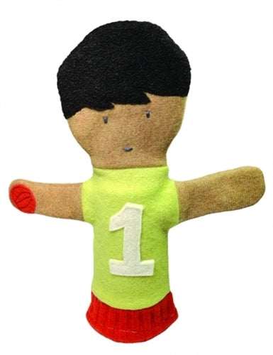 Cate and Levi Basketball Handmade Wool Puppet
