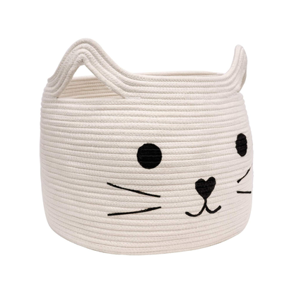 Ecolysium Cotton Woven Rope Basket - Cat