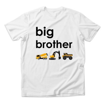Big Brother Construction Tractors Organic Kids Tee Shirt