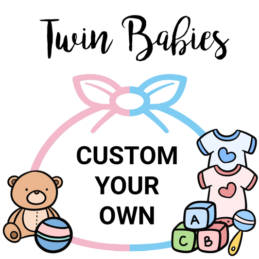 Twin Babies Custom Gift Basket 