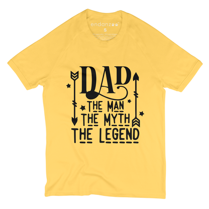 Endanzoo Organic Adult Men Short Sleeve T-shirt for Dad - Man, Myth, & Legend