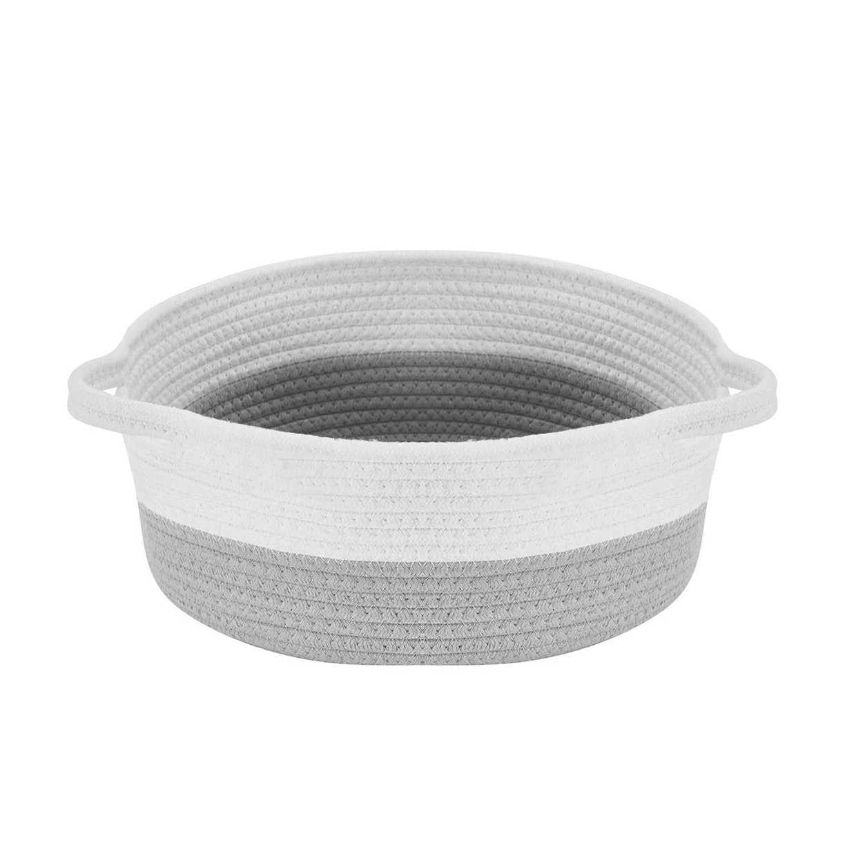 Ecolysium Cotton Woven Rope Basket - Grey (Large)