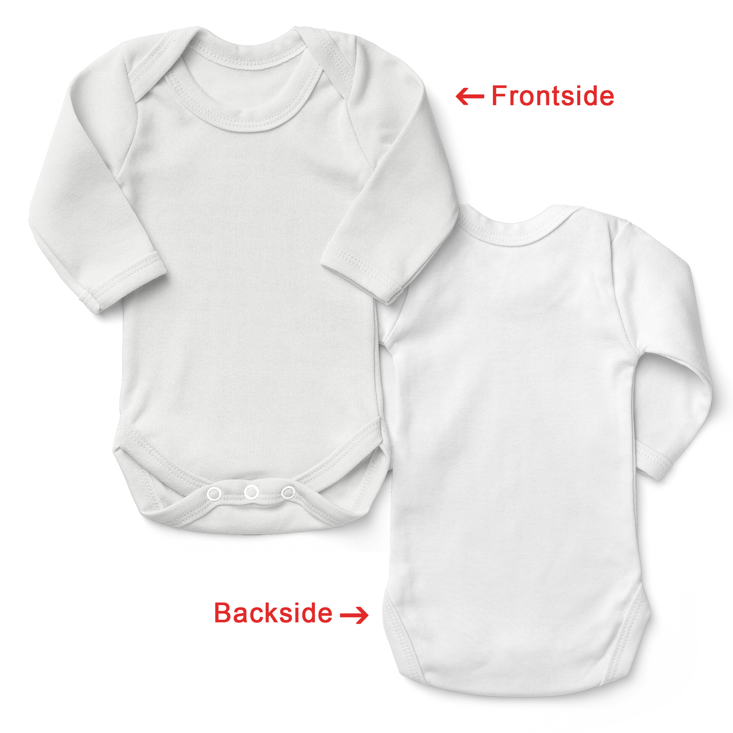 [Custom TEXT] Endanzoo Organic Baby Bodysuit Long Sleeve I Sports Team I Front & Back