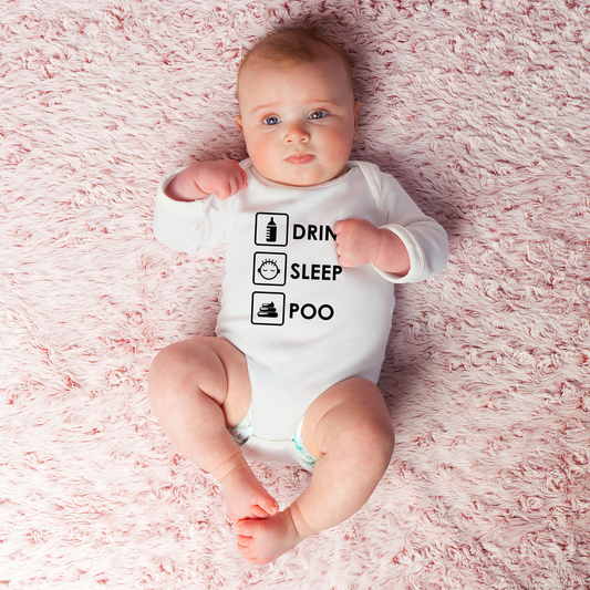 Drink Sleep Poo - Organic Baby Bodysuit