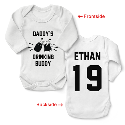 [Personalized] Endanzoo Organic Baby Bodysuit - Daddy's Drinking Buddy