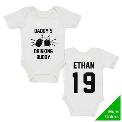[Personalized] Endanzoo Organic Baby Bodysuit - Daddy's Drinking Buddy