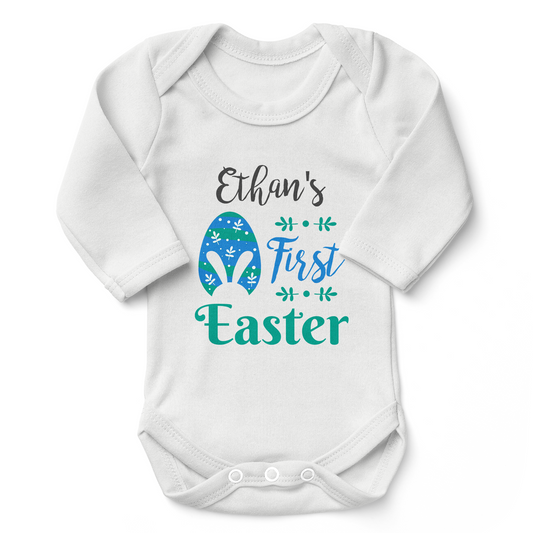 [Personalized] Endanzoo Organic Baby Bodysuit - My First Easter (Boy)