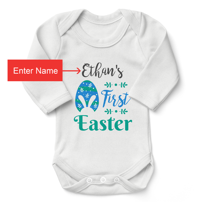 [Personalized] Endanzoo Organic Baby Bodysuit - My First Easter (Boy)