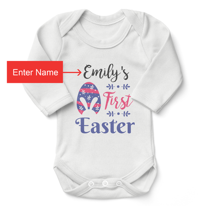 [Personalized] Endanzoo Organic Baby Bodysuit - My First Easter (Girl)