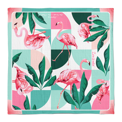 Cloth Wrapper - Pink Flamingo