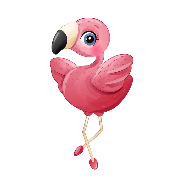 [Personalized] Endanzoo Organic Baby Bodysuit- Little Flamingo Ballerina Girl