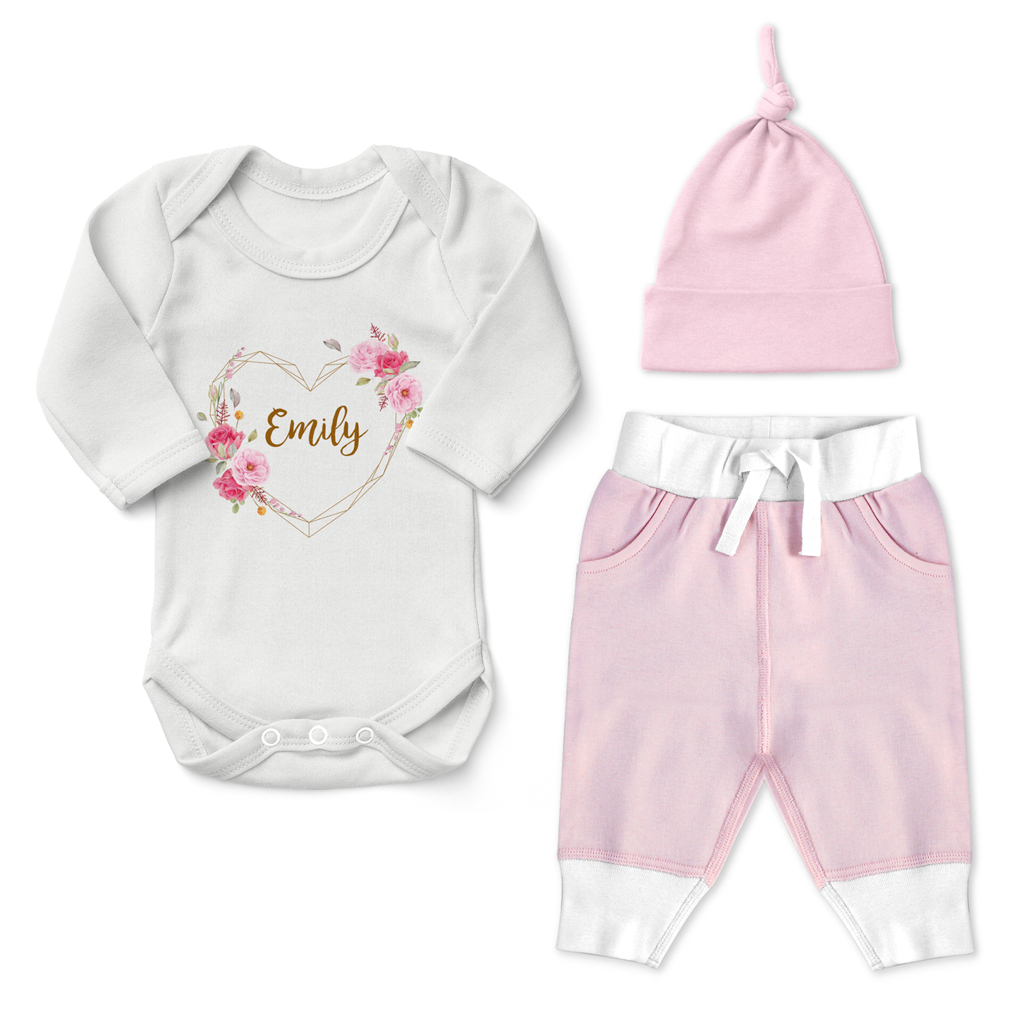 Endanzoo Organic Baby Girl Gift Set -Floral Love