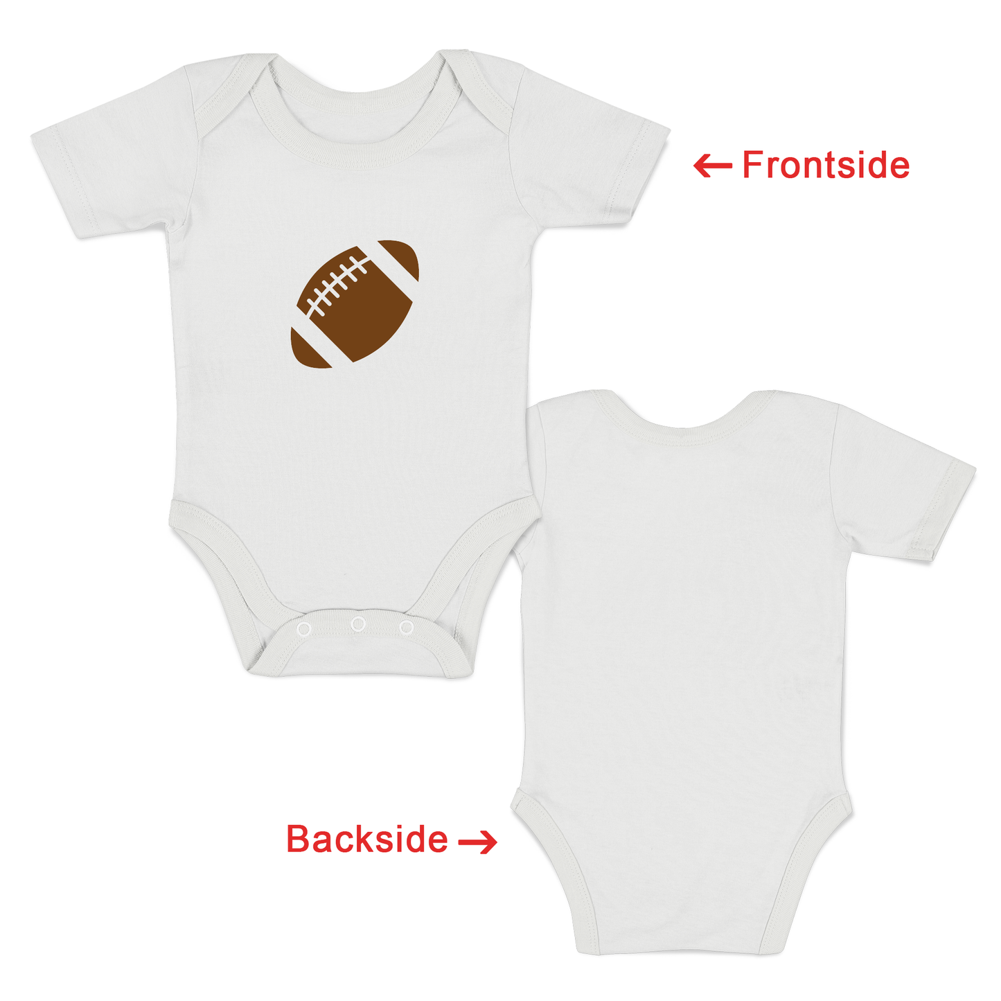 [Custom] Endanzoo Organic Baby Bodysuit Short Sleeve I Football Team I Front & Back