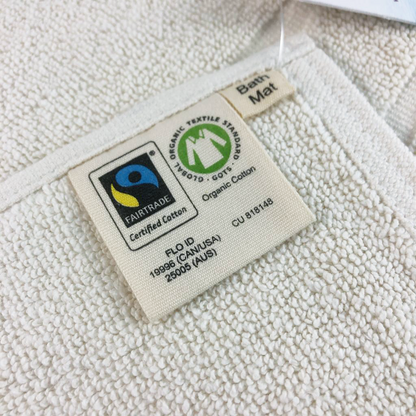 Glo Fairtrade & Organic Bath Mat (White)
