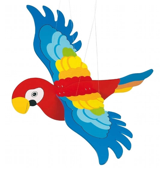 Goki Wooden Swinging Mobile - Parrot