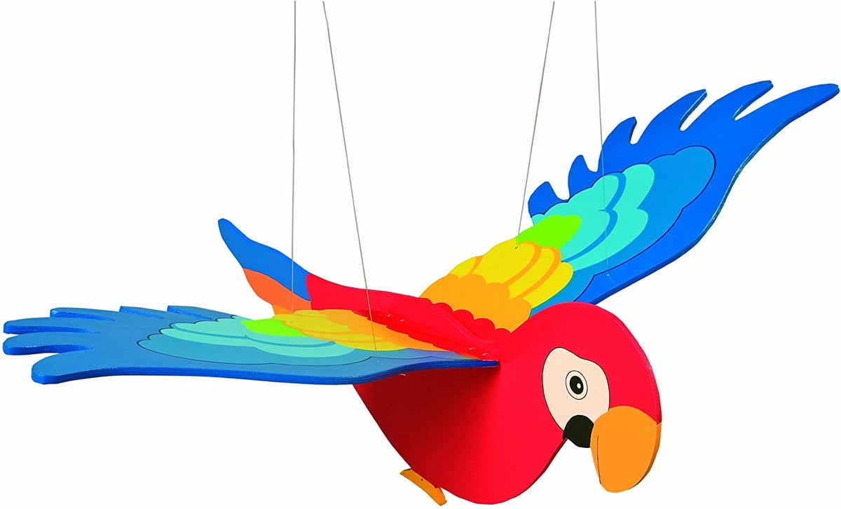 Goki Wooden Swinging Mobile - Parrot