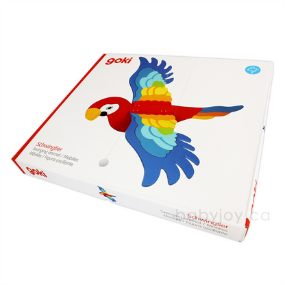 Goki Wooden Swinging Mobile - Parrot