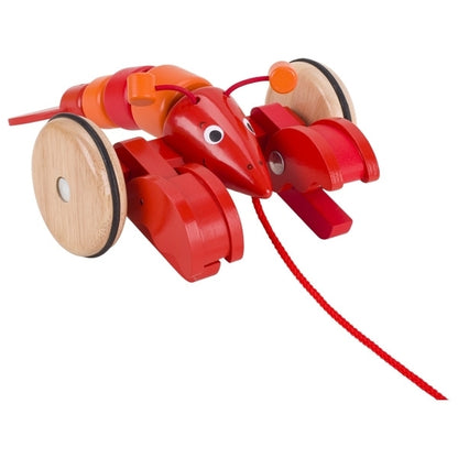 Goki Wooden Pull-Along Animal (Lobster)