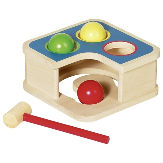 Goki Wooden Hammer Bench And Ball Track