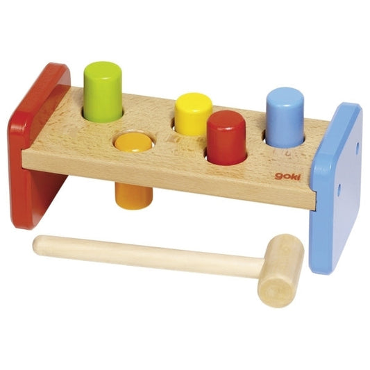 Goki Wooden Hammer Bench Multi-color (5 Sticks)