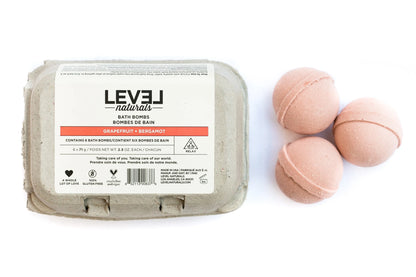 Level Naturals - Grapefruit & Bergamot Bath Bombs