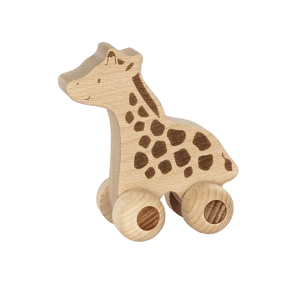 Goki Wooden Push-Along Giraffe + Xylophone Music Bear