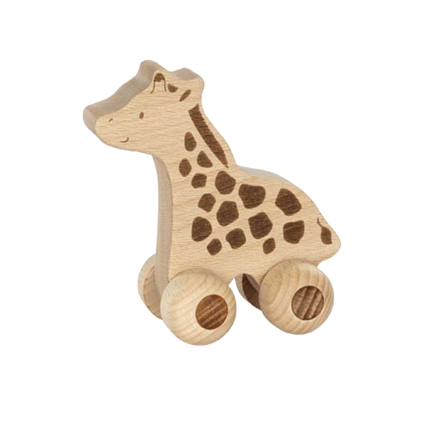 Goki Nature Wooden Push-Along Animal Giraffe