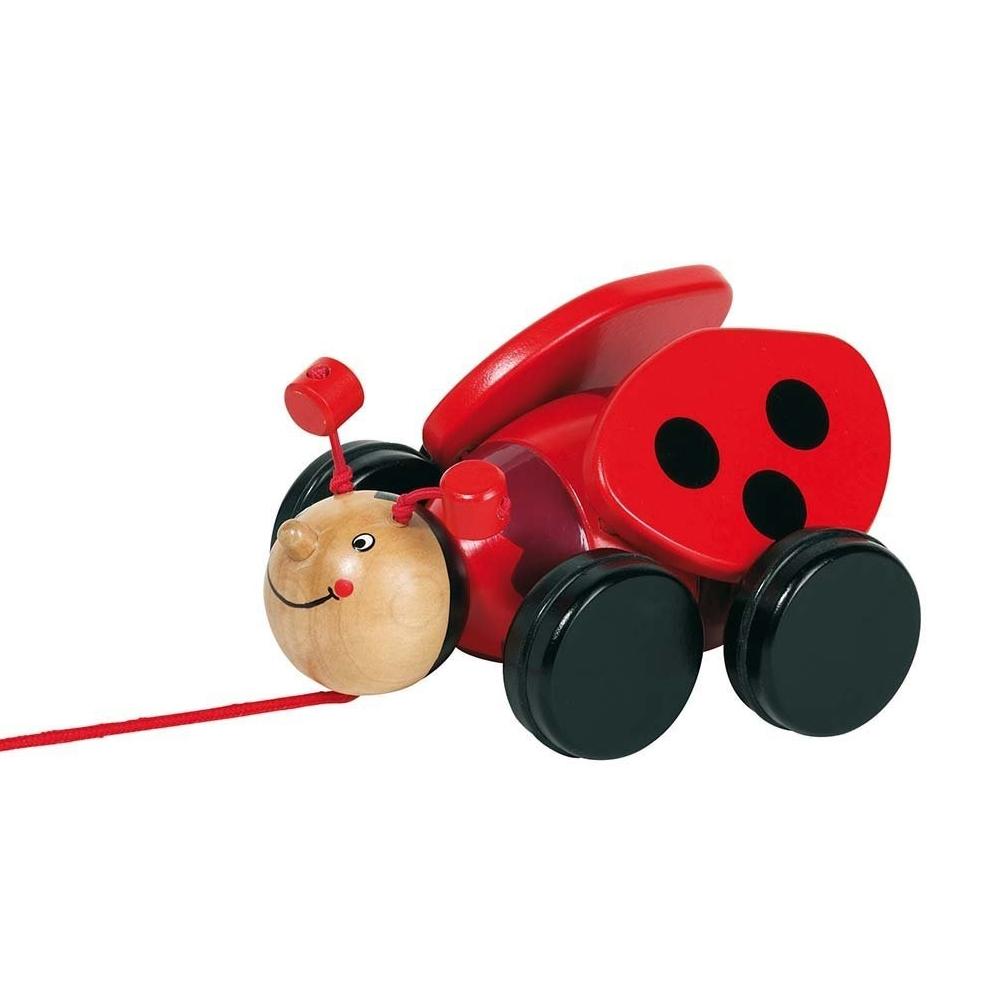 Goki Wooden Pull-Along Animal (Ladybird Lil)